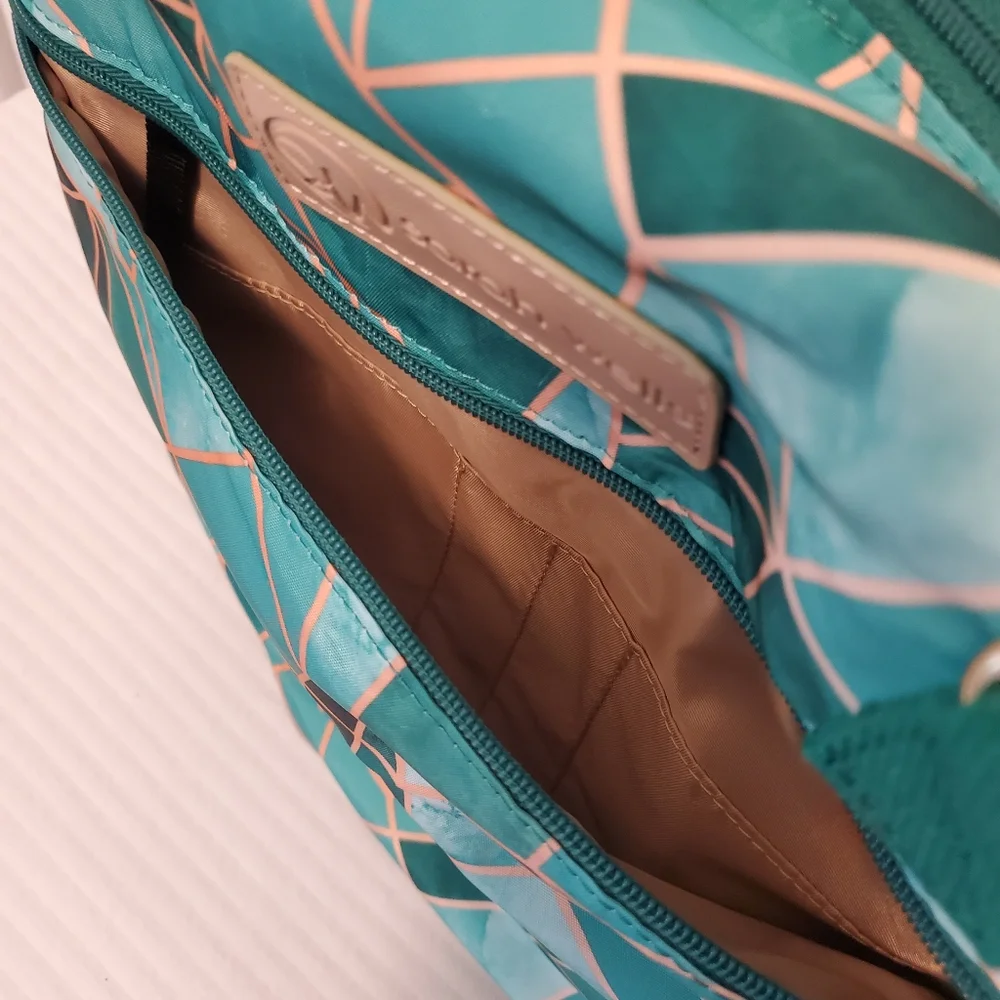 Sarah Wells Emerald Geometric Baby Bag